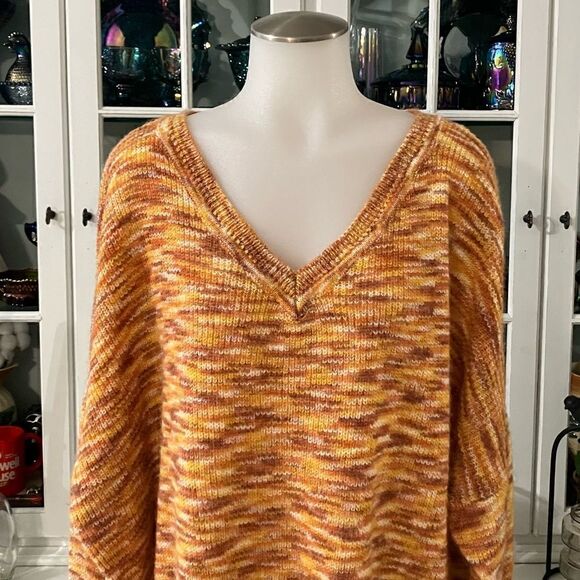 Appraisal Sweater Orange Brown Fall Colors Size Large - Picture 2 of 12